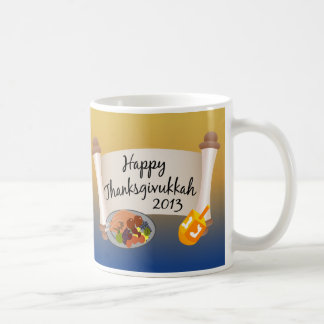 Happy Thanksgivukkah 2013 Dreidl/Turkey Coffee Mug