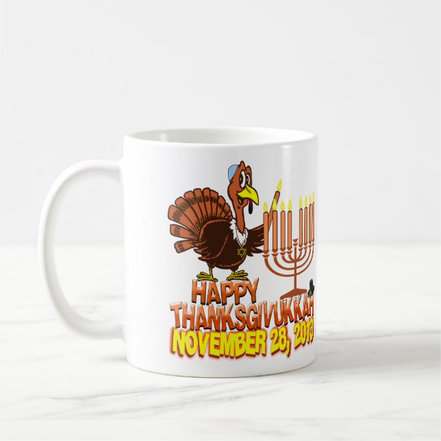 Happy Thanksgivukkah Coffee Mug (Left)