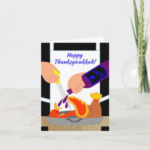 Happy Thanksgivukkah Funny Turkey Invitations