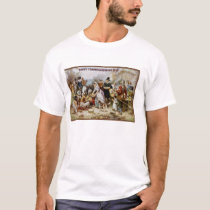 HAPPY THANKSGIVUKKAH JEWISH AMERICAN PRIDE PILGRIM T-Shirt