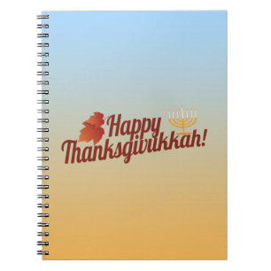 Happy Thanksgivukkah Menorah/Leaf Notebook
