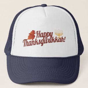 Happy Thanksgivukkah Menorah/Leaf Trucker Hat