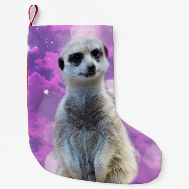 Happy The Meerkat, Small Christmas Stocking (Front)