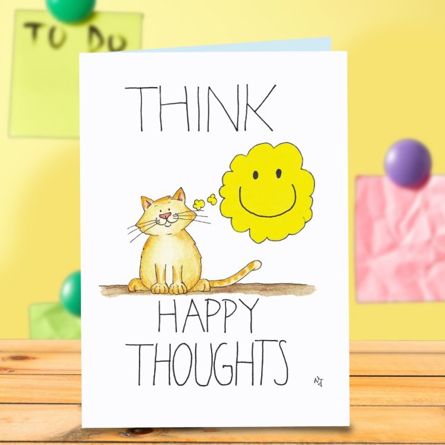HAPPY THOUGHTS greeting card by Nicole Janes (Creator Uploaded)