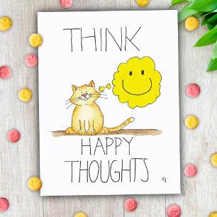 HAPPY THOUGHTS postcard by Nicole Janes