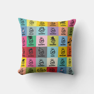 HAPPY throw pillow