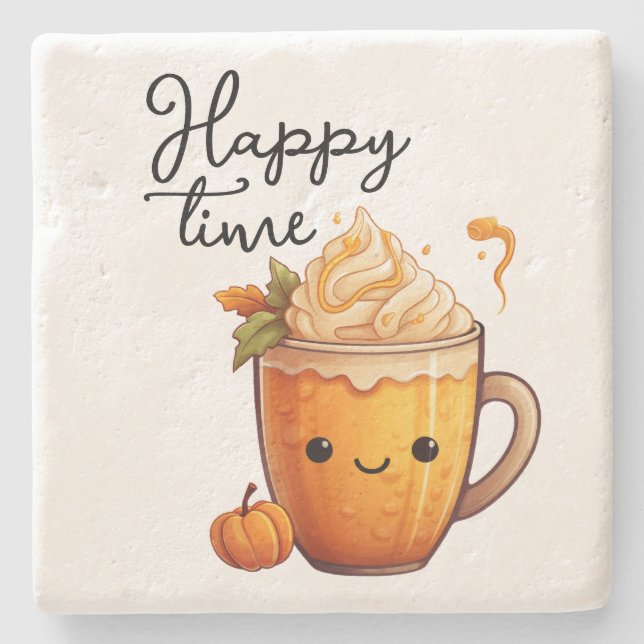 Happy Time Stone Coaster (Front)
