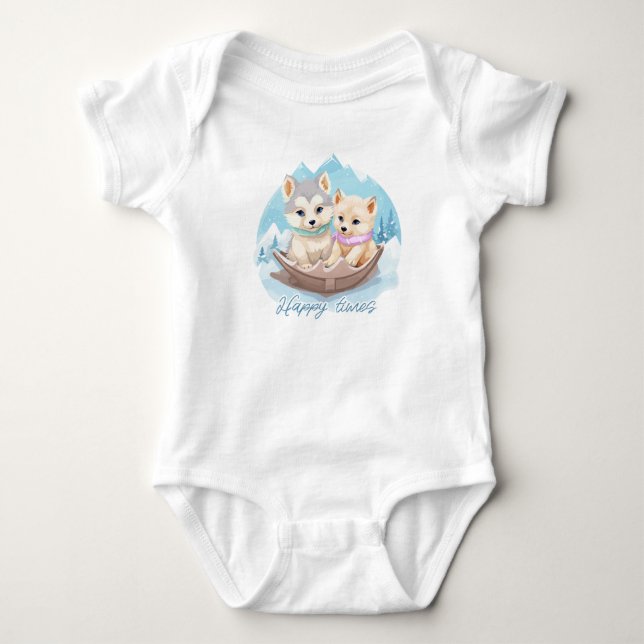 Happy times baby bodysuit (Front)