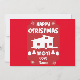 Happy Tiny House Christmas  Holiday Card