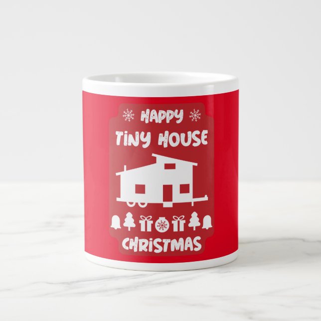 Happy Tiny House Christmas   Large Coffee Mug (Front)