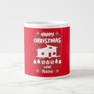 Happy Tiny House Christmas Large Coffee Mug