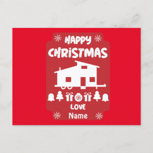 Happy Tiny House Christmas Postcard