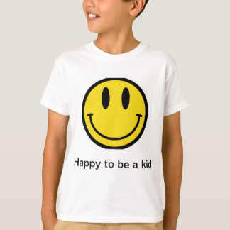 "Happy to be a kid" smile t-shirt