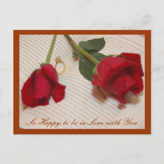 Happy to be in loved Postcard (Front)