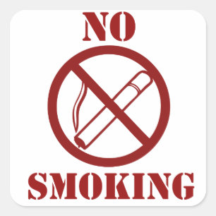 Happy to be Smoke Free Square Sticker