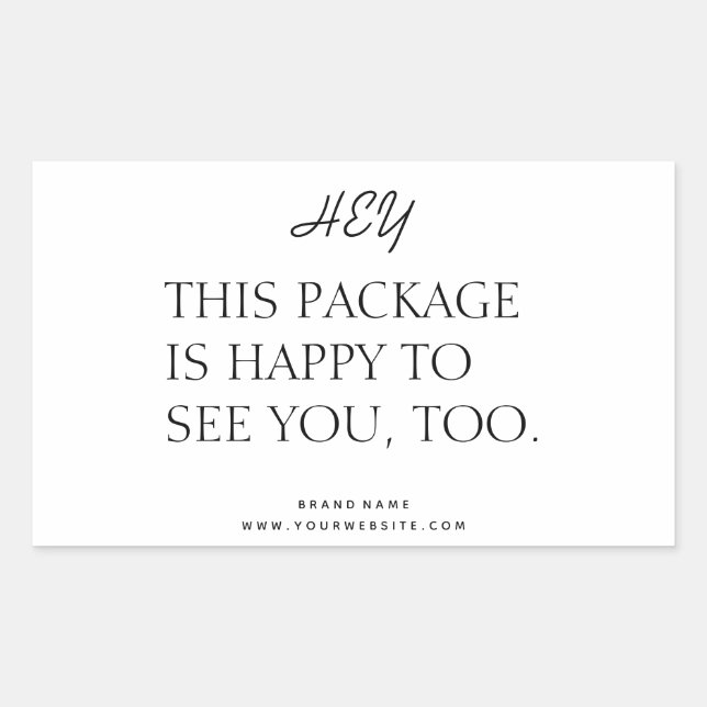 Happy To See You Too Package Business Sticker (Front)