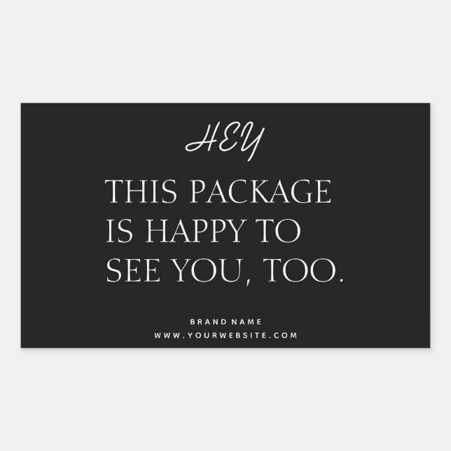 Happy To See You Too Package Business Sticker (Front)