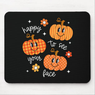 Happy To See Your Face Pumpkin Halloween Autumn Th Mouse Mat