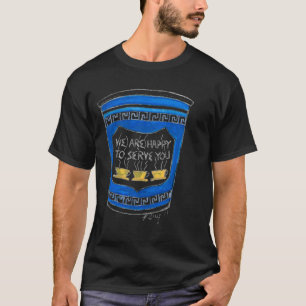 Happy To Serve You Nyc Blue Greek Deli Coffee Cup T-Shirt