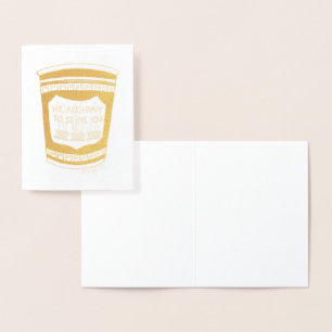 Happy to Serve You NYC Greek Diner Coffee Cup Foil Card