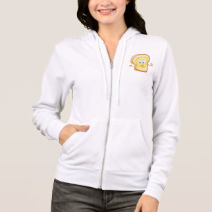 Happy Toast Kawaii Buttered Bread Slice Hoodie