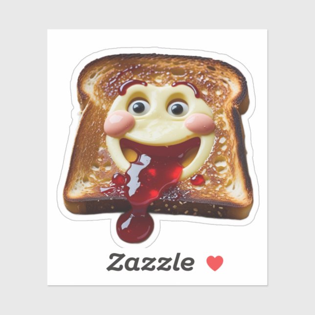 Happy Toast with Jam Sticker | Dripping Jelly & Hu (Sheet)