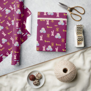 Happy Toddler Birthday wine colored Wrapping Paper