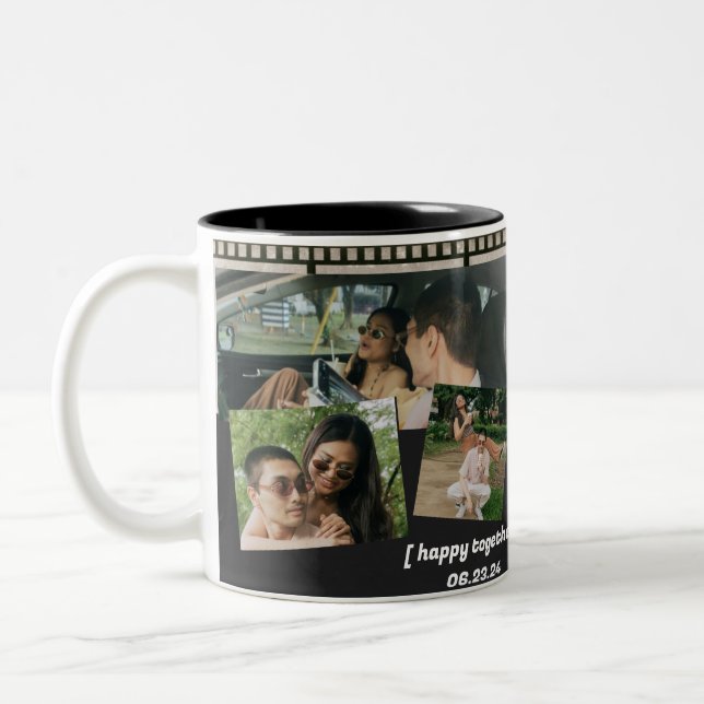 Happy Together – Personalised Photo Mug with 3 Pic (Left)