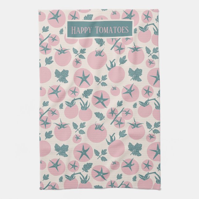 Happy Tomatoes Tea Towel (Vertical)