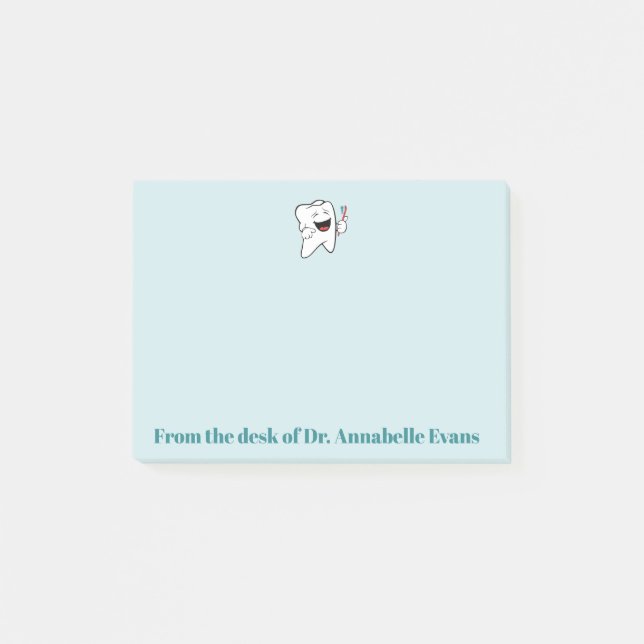 Happy Tooth and Brush Post-it Notes (Front)