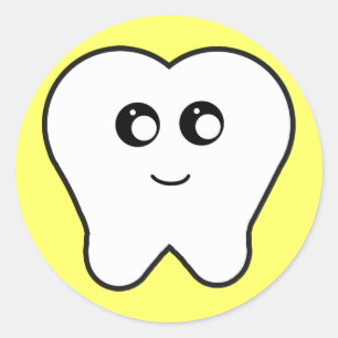 Happy Tooth Classic Round Sticker