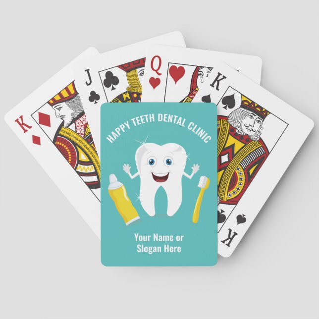 Happy Tooth custom text playing cards (Back)