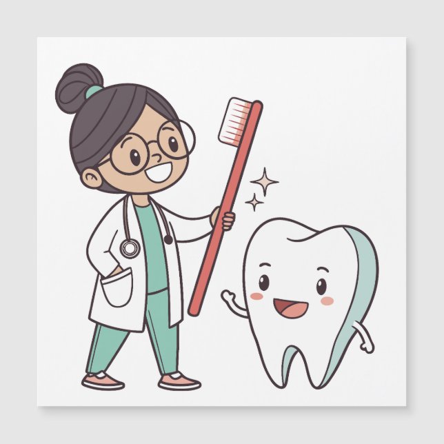 Happy Tooth Dental Care Greeting Card (Front)