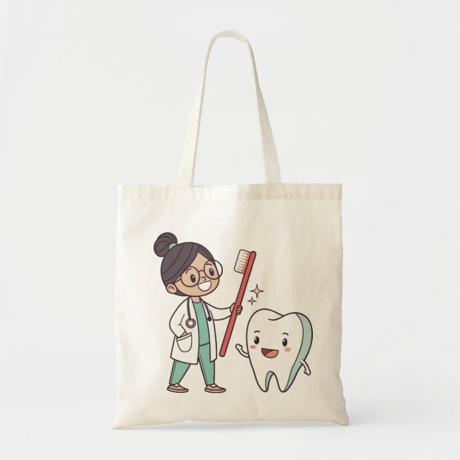 Happy Tooth Dental Care  Tote Bag (Front)