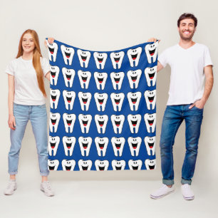 Happy Tooth  Fleece Blanket