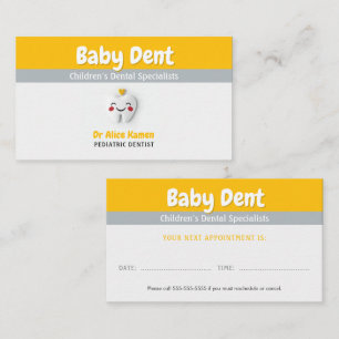 Happy Tooth Paediatrics Dentist Business Card