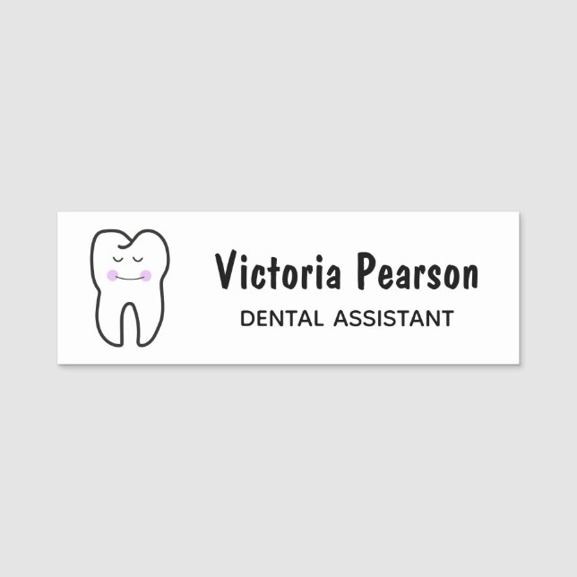 Happy Tooth Paediatrics Dentist Name Tag (Front)