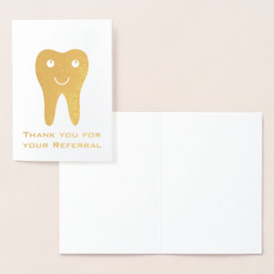 Happy Tooth Thank You for Your Referral Foil Card