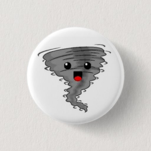 Image of Happy Tornado 3 Cm Round Badge