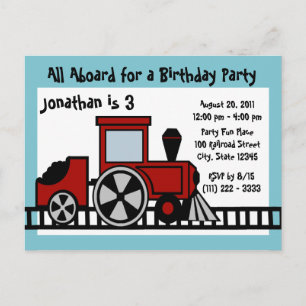 Happy Track Train Postcard