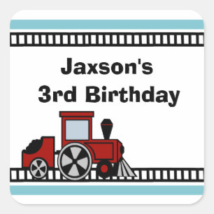 Happy Tracks Choo Choo Square Sticker