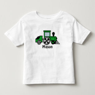 Happy Tracks/ Green Train Engine Toddler T-Shirt