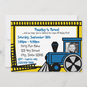 Happy Tracks Railroad Invitation