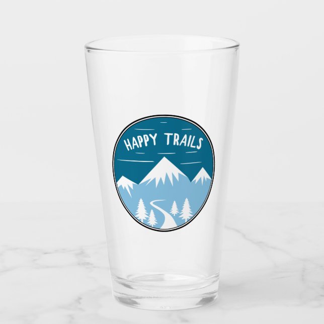 Happy Trails Hiking Glass (Front)