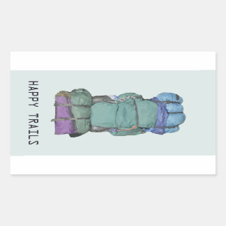 Happy Trails Rectangular Sticker