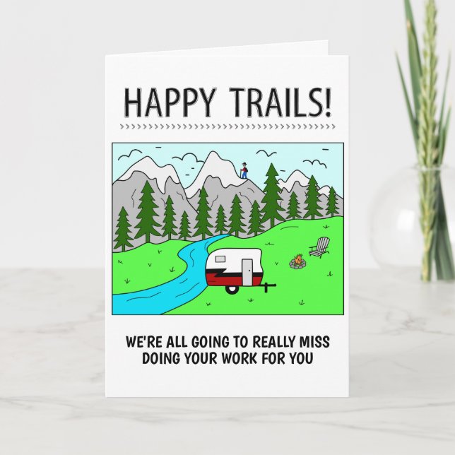 Happy Trails Retirement Card (Front)