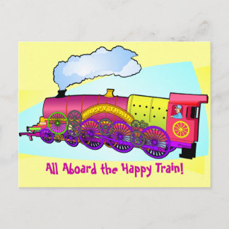 Happy Train Postcard