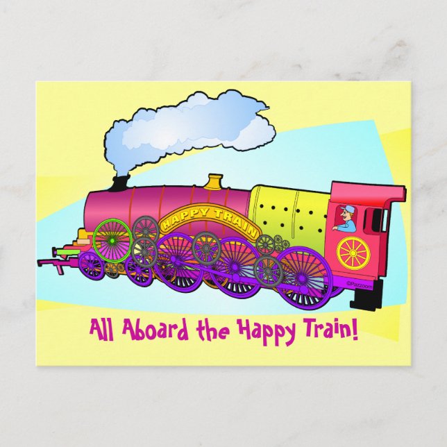 Happy Train Postcard (Front)