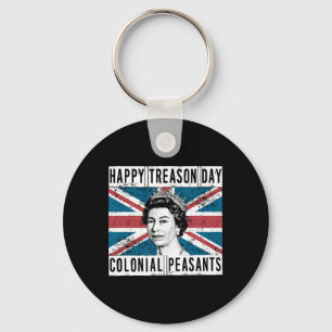 Happy Treason Day British 4th Of July Key Ring