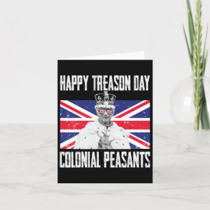 Happy Treason Day King Charles Iii British Funny 4 Card
